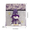 Christmas snowman chair cover in grey and purple with festive 3D glitter details - Purple Sequin Snowman Chair Cover