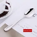 Cucchiaino da caffè in acciaio inox argento lucido 14cm con finitura a specchio - Regolare 14cm / Naturale