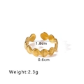 Détail de la bague coquillage ajustable en or 18 carats avec diamètre de 1,8 cm - Ouvert Réglable / Style Coquillage Continu (NB-R2023141)