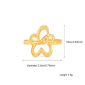Irregular hollow flower ring in gold-tone stainless steel with 1.6cm motif size - JR320-Hollow Flower / Gold