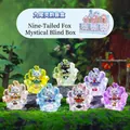 Luminous fox figurine set in mystical forest setting for desk decoration - Nine-tailed Spiritual Charm Set of 6 / Full Box Set