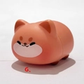 Cute orange cartoon fox desk ornament in a lying pose for home decoration - 3061 Fox Crawl Figurine