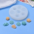 Macro detail of multi-cavity silicone mold for DIY lotus flower and leaf cake fondant - Lotus Pond Fish Pattern Style (1)