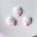 Pink and white peach blossom resin charms for DIY jewelry and hair accessories - White Bud