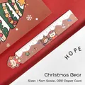 Regla magnética de Oso de Navidad 15cm con bonitas ilustraciones festivas - Oso de Navidad / 15CM