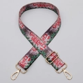 Tracolla regolabile con motivo Merry Christmas e ganci dorati per borse da donna - N. 577 / Oro