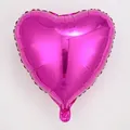 18-inch heart-shaped rose red aluminum foil balloon with metallic glossy finish - Rose Red