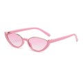 Gafas de sol ojo de gato rosas con borde de metal dorado y lentes en degradado - Montura Rosa Lentes Degradados Rosas
