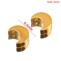 Goldfarbene C-förmige Metallperlen mit 2 mm Loch für DIY-Schmuckherstellung - Gold-Mond / 2 Stk./Packung