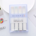 Morandi color highlighter set of 4 pieces with soft chisel tips and eye protection ink - White Barrel Morandi Series (4 Pcs)