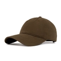 Classic deep brown cotton baseball cap with six-panel design and curved brim style - Adjustable / Coffee