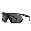 Oversized one-piece retro sunglasses with matte black frame for trendy street style - C2 Black Frame Grey Lens Black Temple