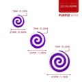 Purple and white swirl peppermint candy Christmas tree ornaments in three sizes - Purple White