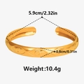 Specifiche dettagliate delle dimensioni del bracciale occhio del male placcato oro 18K - Oro