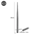 G23 titanium body piercing insertion pin 30mm length with 1.2mm internal threading - G23 Titanium-External Thread 1.2mm Thickness 1.6mm