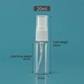 Compact 20ml transparent spray bottle for perfume and facial mist with 92mm total height - 20ml / Clear