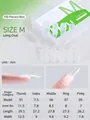 Size chart for 100pcs oval matte translucent press-on nails in size M for extension - Long Oval (Size M)