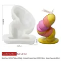 3D silicone number 4 mold for DIY candles with layered ripple design and dimensions - Number 4