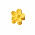 Matte yellow flower hair claw clip with petal design for elegant hairstyling - 3.5cm / Matte Bright Yellow