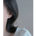 Minimalist sterling silver pearl screw-back earring stud for comfortable daily wear - One Pair / Silver