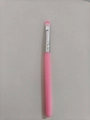 Single makeup brush with pink handle and silver ferrule, featuring pink-white gradient bristles - Single Lip Brush