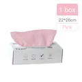 Pink disposable microfiber kitchen cleaning cloth in a 22x28cm pull-out tissue box style - 15 Pcs/Box (22*28cm) / Pink