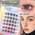 Self-adhesive cluster false eyelashes in man-made fiber for natural voluminous makeup look - Self-Adhesive Gypsophila Style