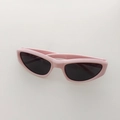 Occhiali da sole Y2K rosa per bambini con montura cat-eye e lenti nere scure - Rosa
