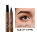 Matita per sopracciglia impermeabile a quattro punte in #02 Dark Brown a lunga durata - Versione inglese / 02# Marrone scuro