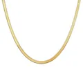 Elegante collana a catena piatta a serpente dorata da donna con un design minimalista - Catena a Serpente Dorata