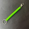 Flexibler grüner Spiralfeder-Schlüsselanhänger mit Metallring und Karabinerhaken - 25mm Ring / Grün