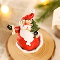 Miniatuur kerstman beeldje met boom voor feestelijke tafeldecoratie - Nr. 2 Kerstman (Groot met boom)