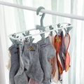 Weiß-grüner 32-Clip Klapp-Wäscheständer für Babysocken und kleine Kleidung - 12 Clips Nordic Blau