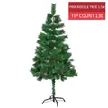 1.5m artificial green pine needle Christmas tree with 130 tips and metal stand - 150cm Pine Needle Tree