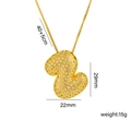 Gold balloon bubble letter Z necklace with cubic zirconia and 40+5cm box chain - Letter Z