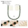 Green crystal bridal hair comb set with rhinestones and gold metal base - Gold with Green Zircon