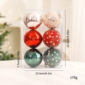 Set di 6 palline di Natale rosse verdi e oro in confezione regalo per l'albero di Natale - Palline 8cm Rosso/Verde 6Pz