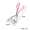 Portable pink and silver eyelash curler with silicone pad and anti-slip handle - A5 Chrome Plated Pink Plastic Dipped