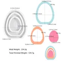 Tabella delle taglie per stampi in silicone a tre livelli per uova di Pasqua 3D - Set di 3 cornici per uova di Pasqua a incastro