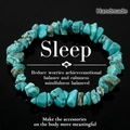 Macro view of handmade irregular turquoise stone bracelet with natural textures - Turquoise