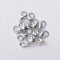 Polierte silberne Karabinerverschlüsse aus Legierung für DIY-Schmuck und Ketten - 23mm / Weiß K/Silber