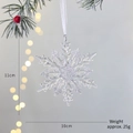 Flocon de neige acrylique scintillant pour sapin de Noël 11x10cm 25g avec paillettes argentées - Poudre De Flocons De Neige Argentés 10 Cm / 25 G