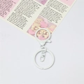 White matte metal lobster clasp and key ring set for DIY jewelry and bag accessories - White