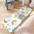 Plush rectangular rabbit rug with moon and stars in soft macaron colors for kids room - Childhood - Picking Stars