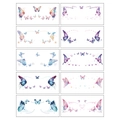 Watercolor butterfly glitter temporary tattoos for kids featuring 10 colorful designs - Glitter Butterfly Eye Corner Sticker B-10 Sheets