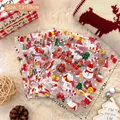 Sacchetto regalo di Natale trasparente con motivi di pupazzo di neve e renna 13x19cm - Sacchetti per Confezioni Natalizie-50 Pezzi / 13*19cm