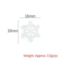 Accessoire en résine de flocon de neige blanc pailleté pour créations DIY - Petit / Blanc Lumineux