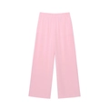 Pink wide-leg trousers for women with elastic waist and a loose comfortable fit - XS / Pants