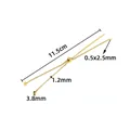 Detalle de la cadena box ajustable de acero inoxidable dorado de 1,2mm con bola deslizante - Pulsera Deslizante de Cadena de Caja / Oro de 18K