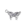 Silver Tibetan alloy butterfly pendant charm for DIY necklaces and bracelets crafting - 10422-18x13mm-0.6g Antique Silver Butterfly